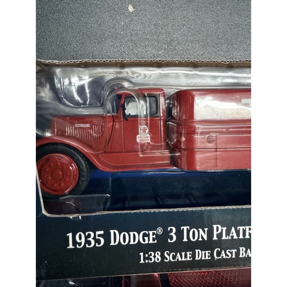 Texaco 1935 Dodge Truck Ertl 1:38 Diecast Bank Lot 2‎ Red & Metallic Red ! (m2)